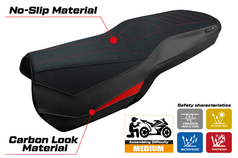 Rivestimento sella compatibile - Ducati Multistrada V4 2021-2026 - mod Lula Ultragrip