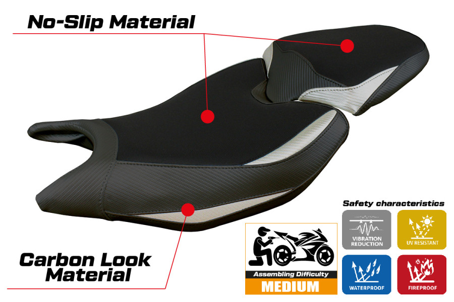 Sitzbezug kompatibel - Triumph Daytona 660 2024-2026 - mod Reims