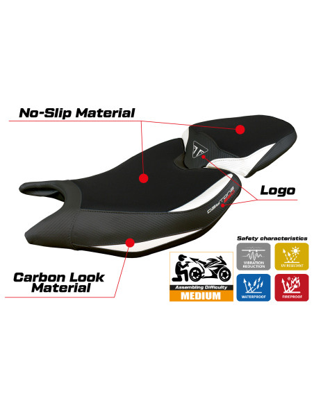 Sitzbezug kompatibel - Triumph Daytona 660 2024-2025 - mod Reims