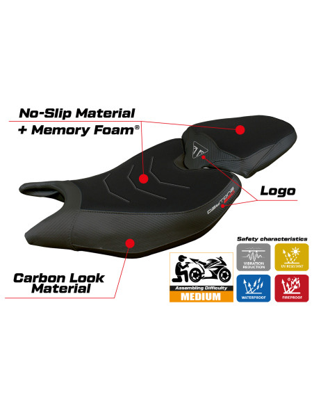 Sitzbezug kompatibel - Triumph Daytona 660  2024-2025 - mod Reims Comfort System