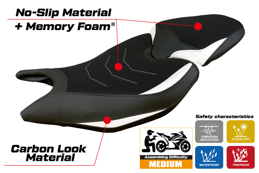 Seat cover compatible - Triumph Daytona 660 2024-2026 - mod Reims Comfort System