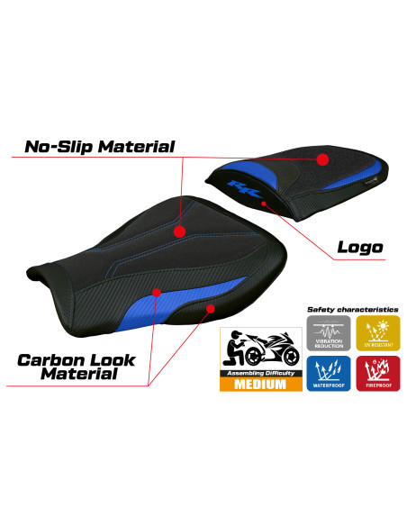 Funda de asiento compatible - Honda CBR 600 RR 2007-2025 - mod Huelva Ultragrip