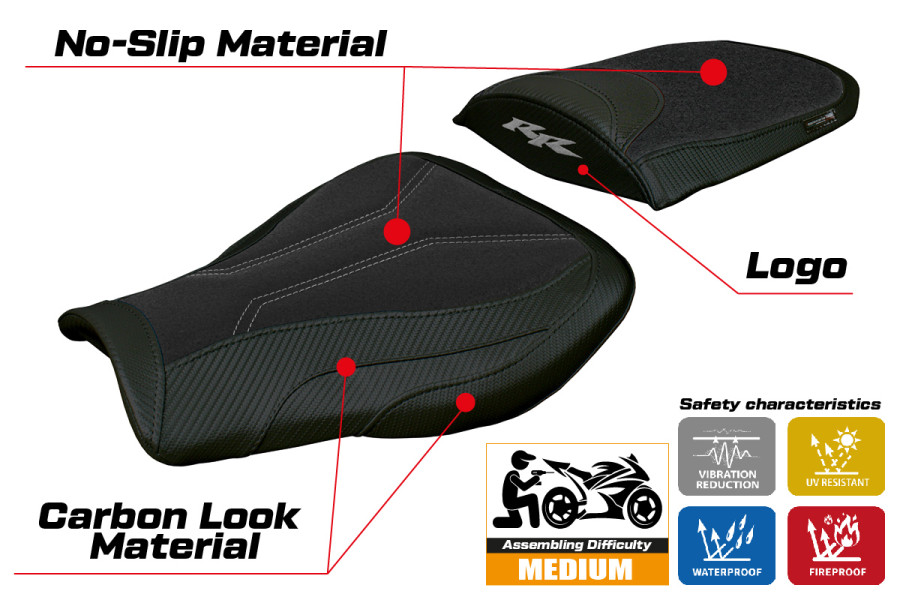 Rivestimento sella compatibile - Honda CBR 600 RR 2007-2026 - mod Huelva Ultragrip