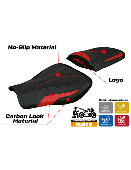 Sitzbezug kompatibel - Honda CBR 600 RR 2007-2025 - mod Huelna Ultragrip
