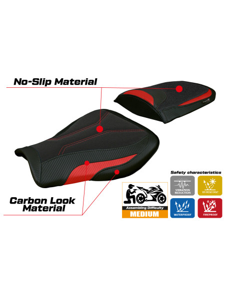 Rivestimento sella compatibile - Honda CBR 600 RR 2007-2025 - mod Huelva Ultragrip