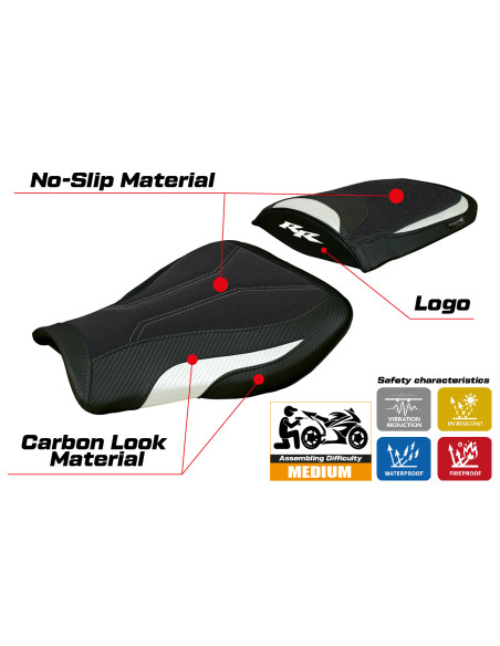 Seat cover compatible - Honda CBR 600 RR 2007-2025 - mod Huelva Ultragrip