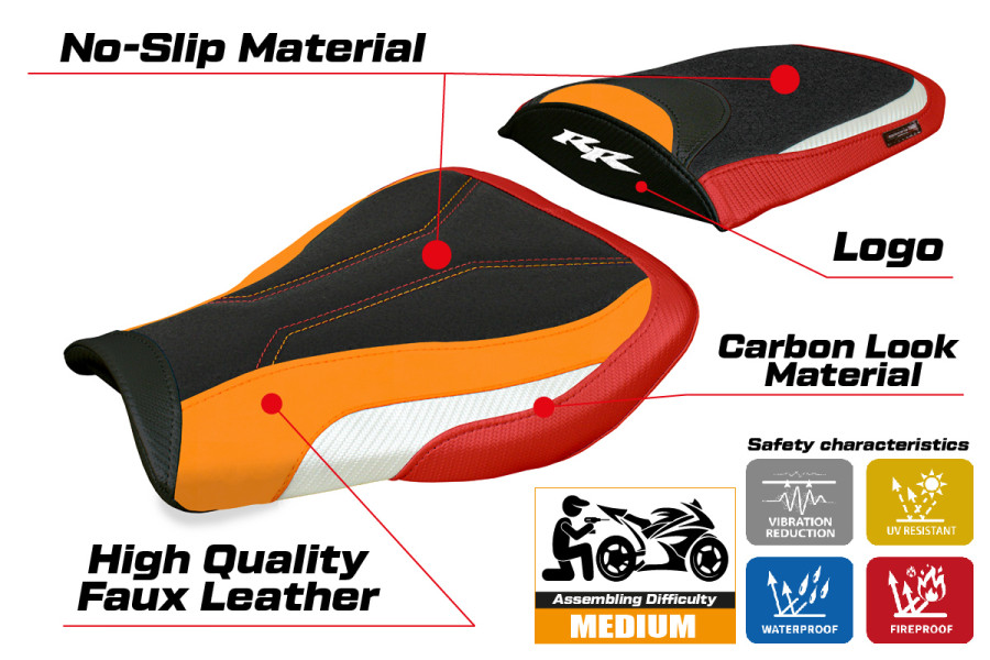 Sitzbezug kompatibel - Honda CBR 600 RR 2007-2026 - mod Huelna Ultragrip