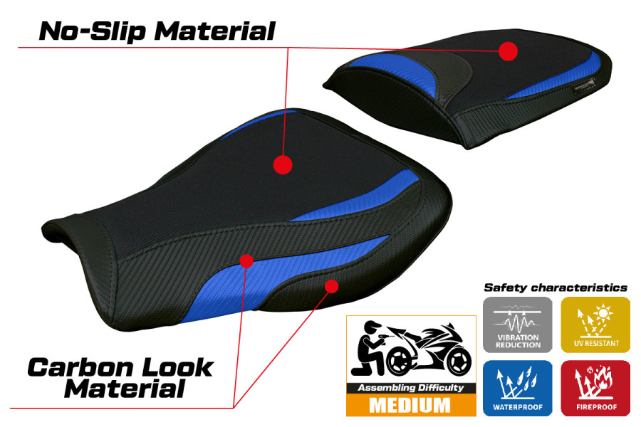 Seat cover compatible - Honda CBR 600 RR 2007-2026 - mod Huelva
