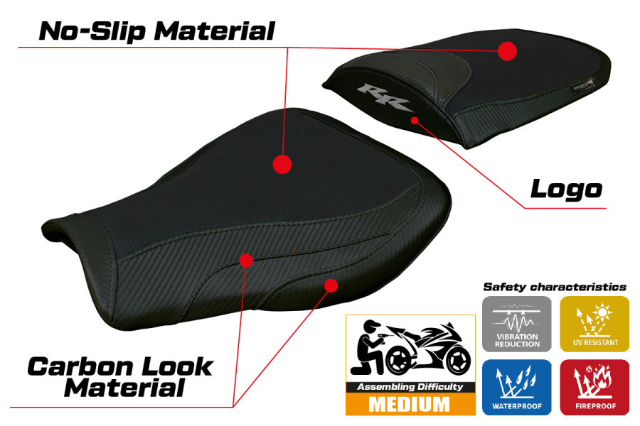 Rivestimento sella compatibile - Honda CBR 600 RR 2007-2026 - mod Huelva
