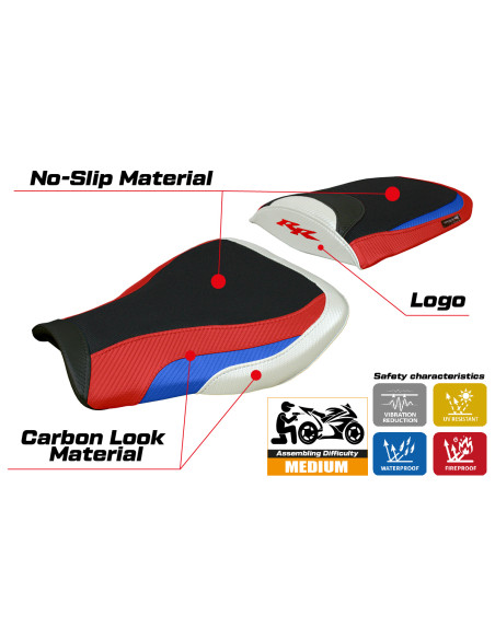 Funda de asiento compatible - Honda CBR 600 RR 2007-2025 - mod Huelva