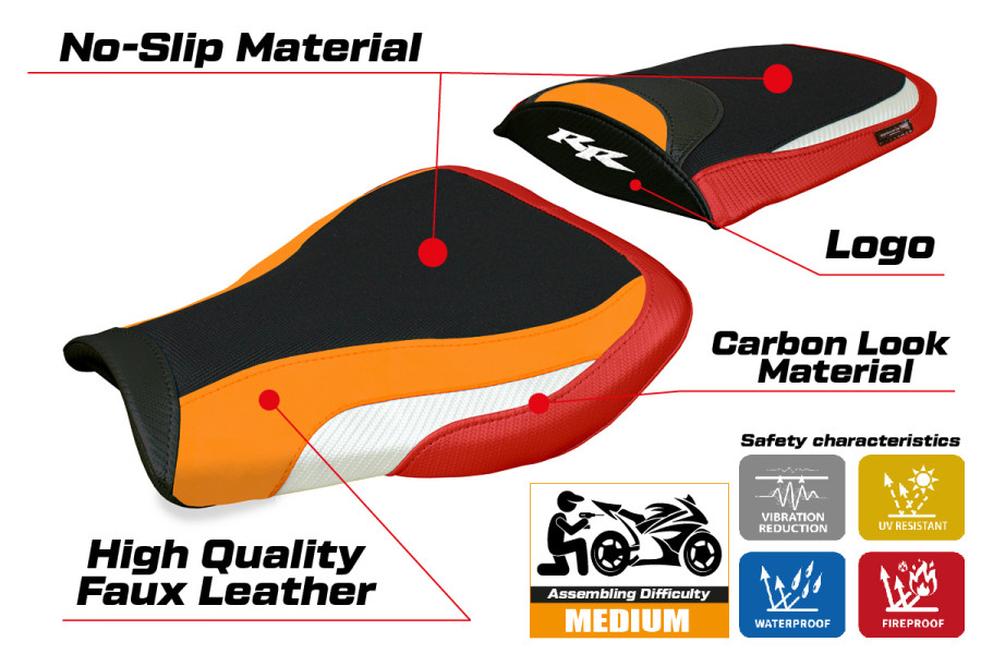 Rivestimento sella compatibile - Honda CBR 600 RR 2007-2026 - mod Huelva