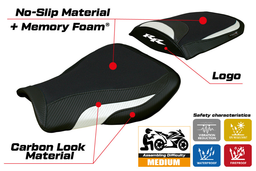 Sitzbezug kompatibel - Honda CBR 600 RR 2007-2026 - mod Huelva Comfort System