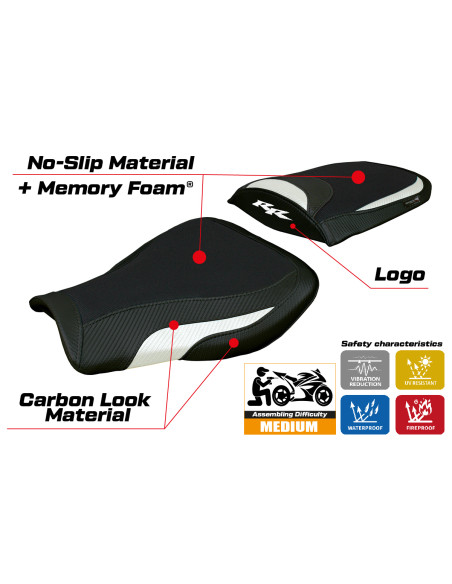 Seat cover compatible - Honda CBR 600 RR 2007-2025 - mod Huelva Comfort System