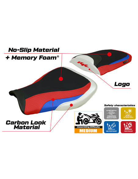 Seat cover compatible - Honda CBR 600 RR 2007-2025 - mod Huelva Comfort System
