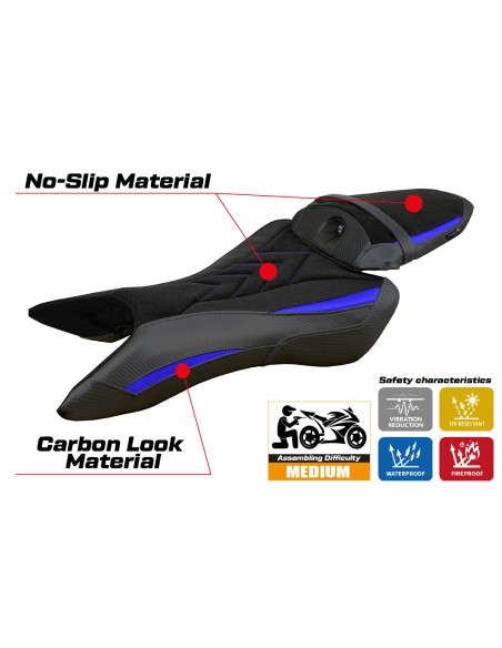 Seat cover compatible - Yamaha MT-09 2024-2025 - mod Mus Velvet Ultragrip