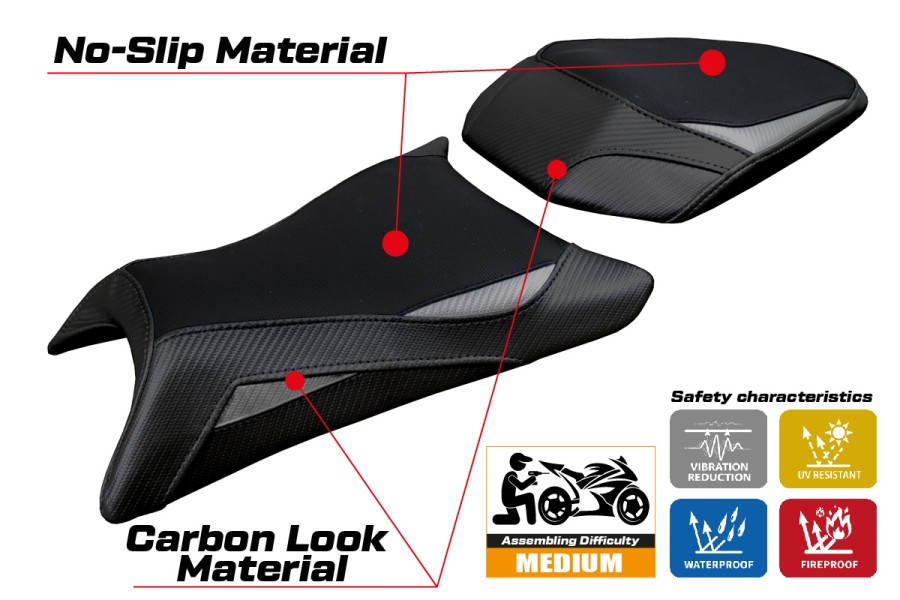 Housse de selle compatible - KTM 390 Duke  2024-2026 - mod Mora