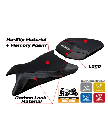 Seat cover compatible - KTM 390 Duke  2024-2025 - mod Mora Comfort System