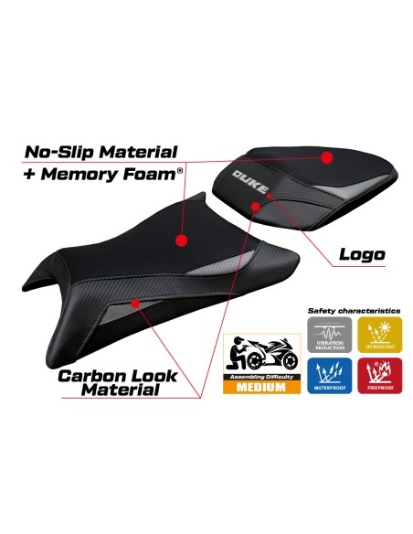 Seat cover compatible - KTM 390 Duke  2024-2025 - mod Mora Comfort System
