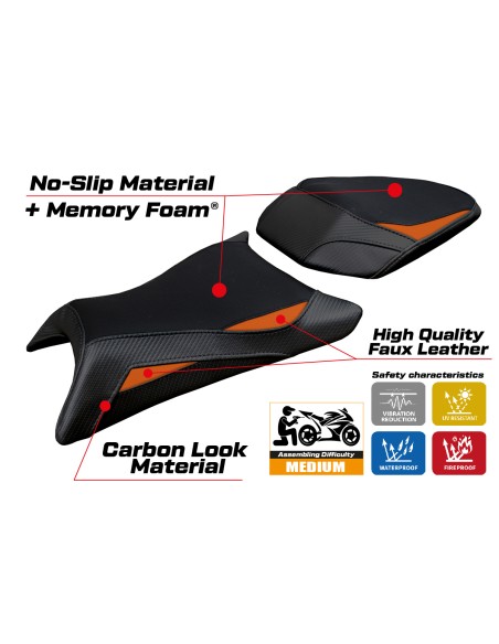Seat cover compatible - KTM 390 Duke  2024-2025 - mod Mora Comfort System