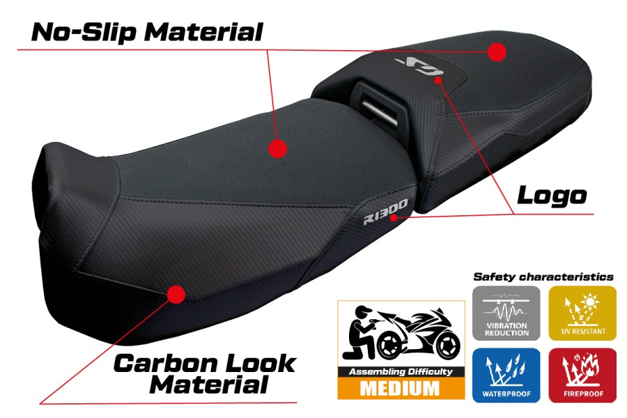 Housse de selle compatible - BMW R 1300 GS Adventure  2024-2026 - mod Ulma