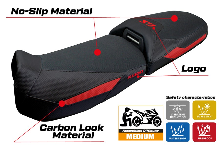Rivestimento sella compatibile - BMW R 1300 GS Adventure  2024-2026 - mod Ulma