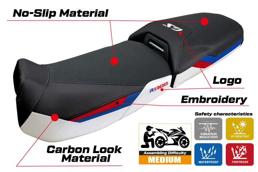 Housse de selle compatible - BMW R 1300 GS Adventure  2024-2026 - mod Ulma