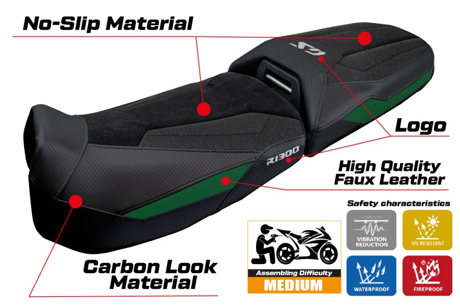 Housse de selle compatible - BMW R 1300 GS Adventure  2024-2026 - mod Ulma Ultragrip