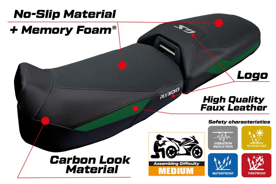 Sitzbezug kompatibel - BMW R 1300 GS Adventure 2024-2026 - mod Ulma Comfort System
