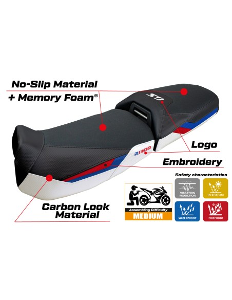 Housse de selle compatible - BMW R 1300 GS Adventure  2024-2025 - mod Ulma Comfort System