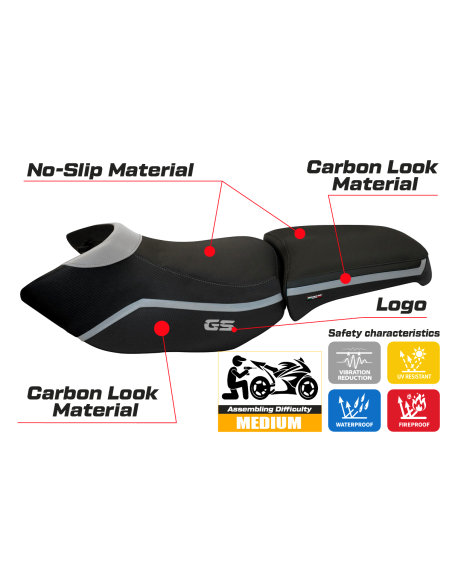 Rivestimento sella compatibile - BMW R 1200 GS Adventure 2006 - 2012 - mod Heating Comfort System
