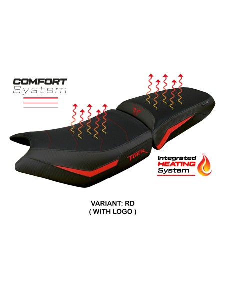 Funda de asiento compatible - Triumph Tiger 900  2024-2025 - mod Heating Comfort System
