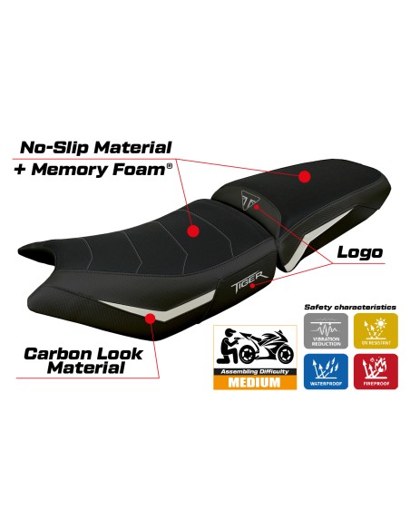Sitzbezug kompatibel - Triumph Tiger 900  2024-2025 - mod Heating Comfort System