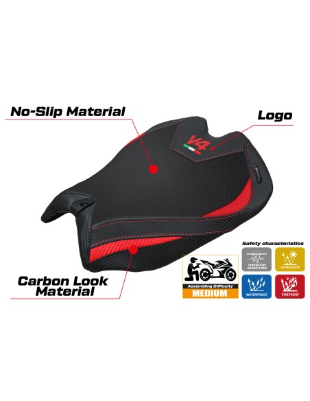 Funda de asiento compatible - Ducati Panigale V4  2025 - mod Argenta