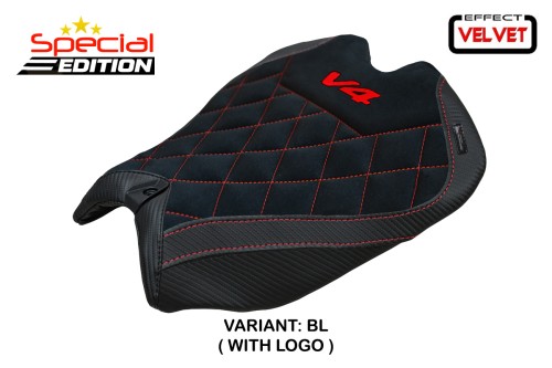 Funda de asiento compatible - Ducati Panigale V4  2025 - mod Argenta Special Edition Velvet 2