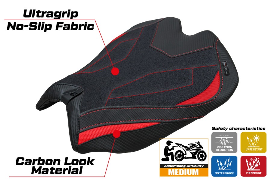 Sitzbezug kompatibel - Ducati Panigale V4  2025-2026 - mod Argenta Ultragrip