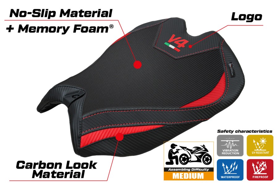 Sitzbezug kompatibel - Ducati Panigale V4 2025-2026 - mod Argenta Comfort System