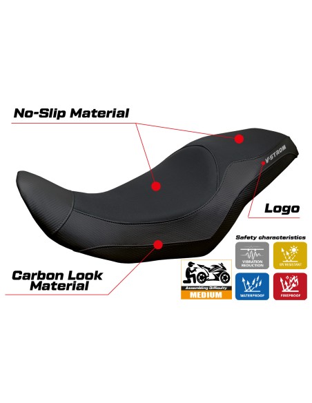 Rivestimento sella compatibile - Suzuki V-Strom 800 DE - SE 2023 - 2025 - mod Menik