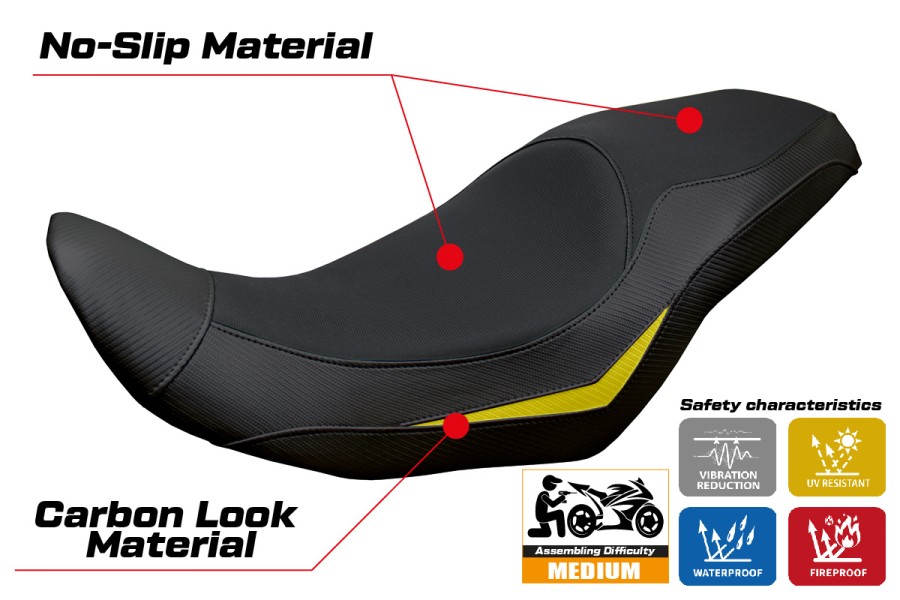 Funda de asiento compatible - Suzuki V-Strom 800 DE - SE 2023-2026 - mod Menik