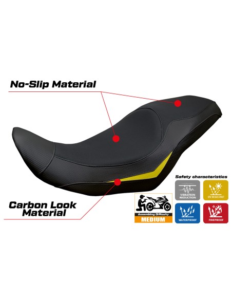 Funda de asiento compatible - Suzuki V-Strom 800 DE - SE 2023 - 2025 - mod Menik