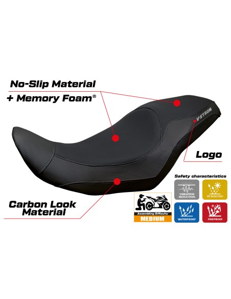 Seat cover compatible - Suzuki V-Strom 800 DE - SE 2023 - 2025 - mod Menik Comfort System