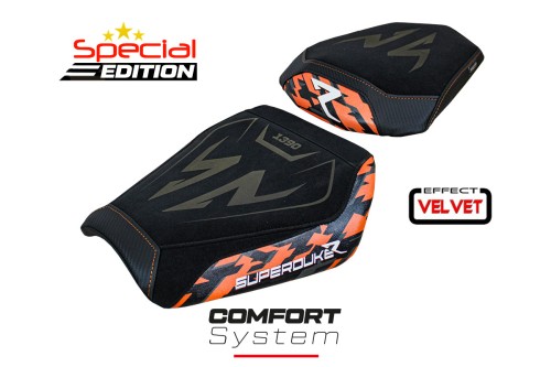 Seat cover compatible - KTM 1390 Super Duke R 2024 - 2025 - mod Stripes special Velvet Comfort System