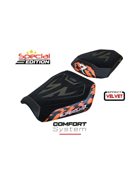 Seat cover compatible - KTM 1390 Super Duke R 2024 - 2025 - mod Stripes special Velvet Comfort System