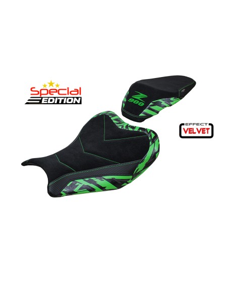 Funda de asiento compatible - Kawasaki Z 900 2017 - 2024 - mod Stripes special Velvet