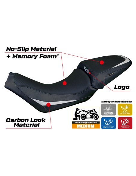 Seat cover compatible - Moto Guzzi V100 Mandello 2022-2025 - mod Heating Comfort System