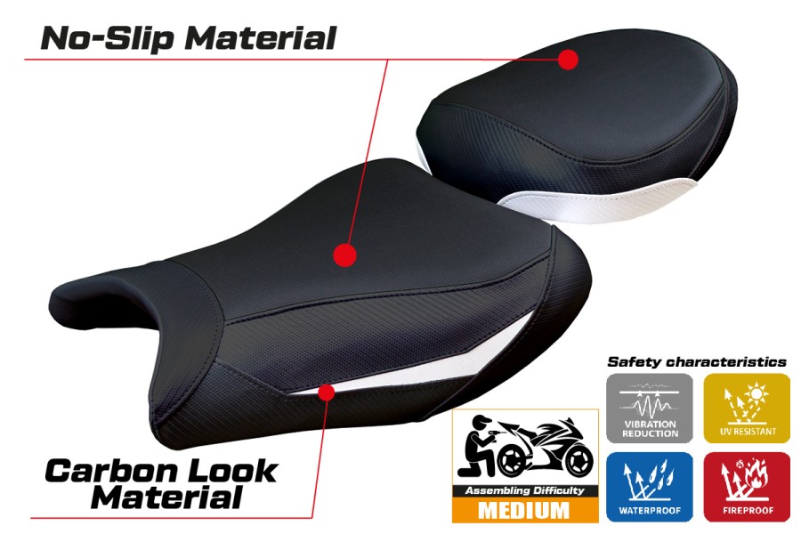 Seat cover compatible - Suzuki GSX R 1300 Hayabusa 2021-2026 - mod Denia