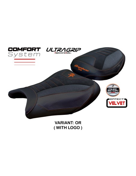 Sitzbezug kompatibel - Suzuki GSX R 1300 Hayabusa 2021 - 2025 - mod Denia Velvet Ultragrip Comfort System