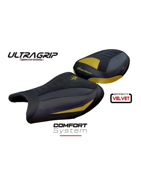 Funda de asiento compatible - Suzuki GSX R 1300 Hayabusa 2021 - 2025 - mod Denia Velvet Ultragrip Comfort System