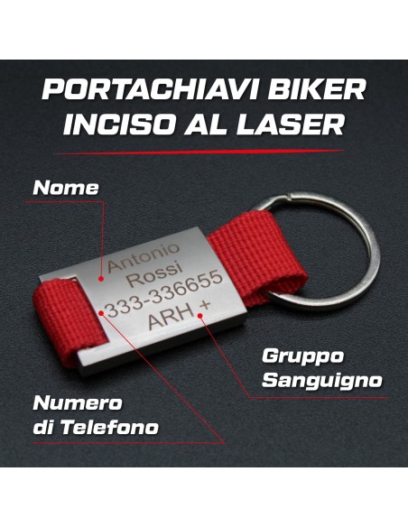 Portachiavi Biker Personalizzato  (clicca per info)