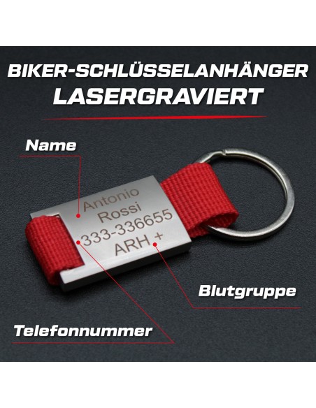 Portachiavi Biker Personalizzato  (clicca per info)