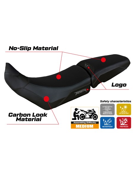 Funda de asiento compatible - Triumph Tiger 900 2020 - 2023 - mod Dover